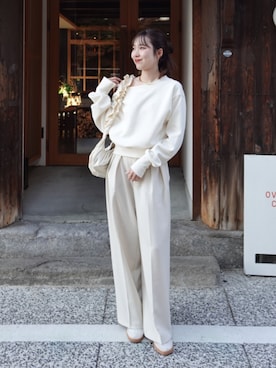 1ポイントボンディングスウェットを使った人気ファッション