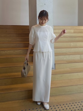 「CAPRICIEUX LE'MAGE（カプリシューレマージュ）のアイテム」を使った、yu _lemageさん（レディース・167cm）の夏コーディネート