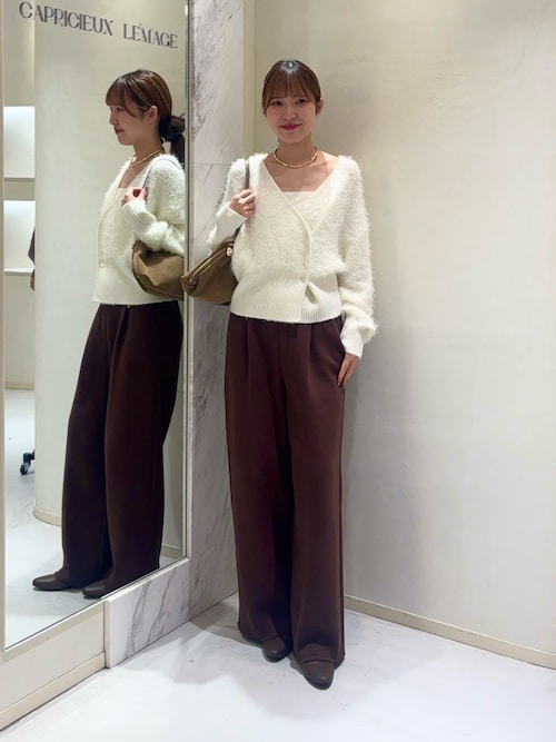 カプリシュレマージュ　フェザーラップカーディガン フェザーラップカーディガン | CAPRICIEUX LE'MAGE(カプリシュレ