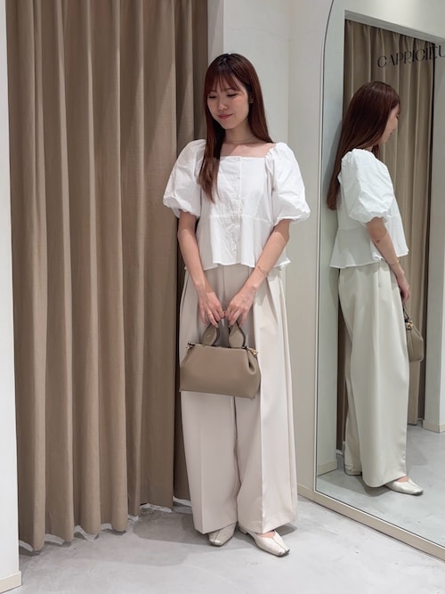 【CAPRICIEUX LE'MAGE 】C.Lペプラムトップス CAPRICIEUX LE'MAGE（カプリシューレマージュ）の「【C.L
