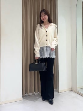 「アイテム（キャミソール）」を使った、yu _lemageさん（レディース・167cm）の冬コーディネート