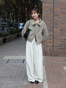 「アイテム（ショルダーバッグ）」を使った、yu _lemageさん（レディース・167cm）の秋コーディネート