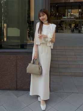 「ワントーンスタイル」｜yu _lemageさん（レディース・167cm）の夏コーディネート