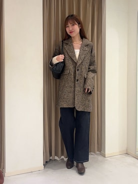 「アイテム（ブーツ）」を使った、yu _lemageさん（レディース・167cm）の秋コーディネート