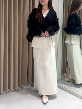 「アイテム（カーディガン/ボレロ）」を使った、yu _lemageさん（レディース・167cm）の夏コーディネート