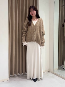 「ニット/セーター」｜「アイテム（シューズ）」を使った、yu _lemageさん（レディース・167cm）の冬コーディネート