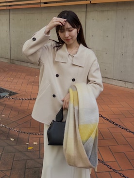 「CAPRICIEUX LE'MAGE（カプリシューレマージュ）のアイテム（その他アウター）」を使った、yu _lemageさん（レディース・166cm）の秋コーディネート