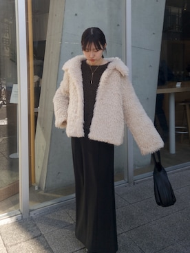 「CAPRICIEUX LE'MAGE（カプリシューレマージュ）のアイテム（その他アウター）」を使った、yu _lemageさん（レディース・166cm）の秋コーディネート