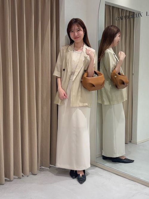 CAPRICIEUX LE'MAGE 【1枚で二役】 レースリバ半袖Tシャツ CAPRICIEUX LE'MAGE｜【1枚で二役】レースリバ半袖Tシャツ