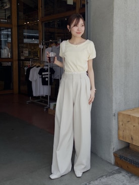 「CAPRICIEUX LE'MAGE（カプリシューレマージュ）のアイテム（パンプス）」を使った、yu _lemageさん（レディース・167cm）の春コーディネート