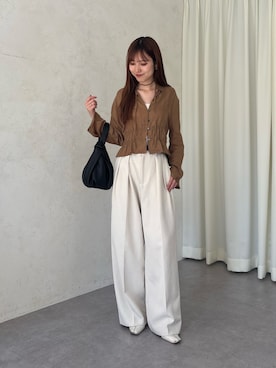「アイテム（パンプス、ホワイト系）」を使った、yu _lemageさん（レディース・167cm）の夏コーディネート