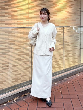 「CAPRICIEUX LE'MAGE（カプリシューレマージュ）のフレア袖アシメネックニット（ニット/セーター）」を使った、yu _lemageさん（レディース・167cm）の秋コーディネート