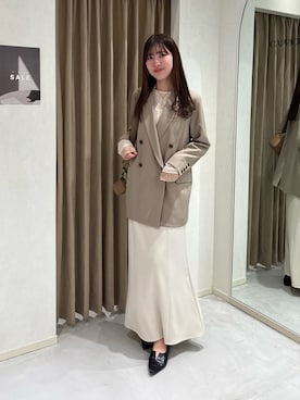 【タグ付き】　CAPRICIEUX LE'MAGE フレアマキシスカート　PS CAPRICIEUX LE'MAGE（カプリシューレマージュ）の「フレアマキシ