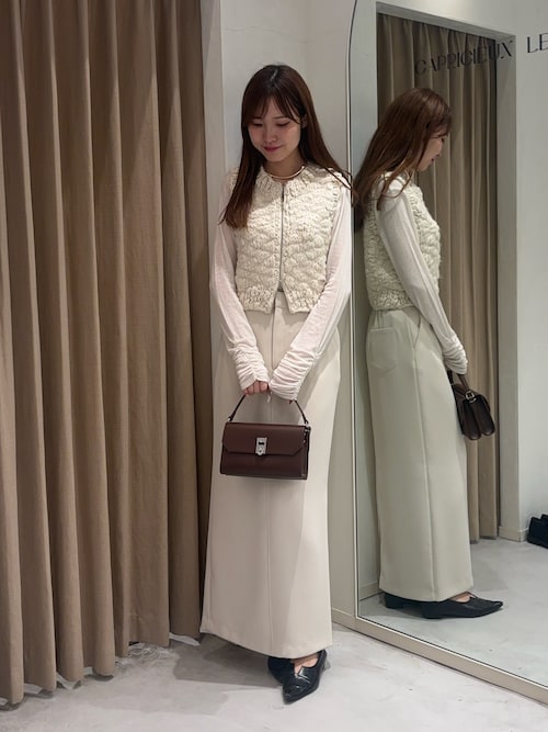 CAPRICIEUX LE'MAGE マキシIラインスカート CAPRICIEUX LE'MAGE｜【お気に入り累計2万超え/全骨格◎/低身長