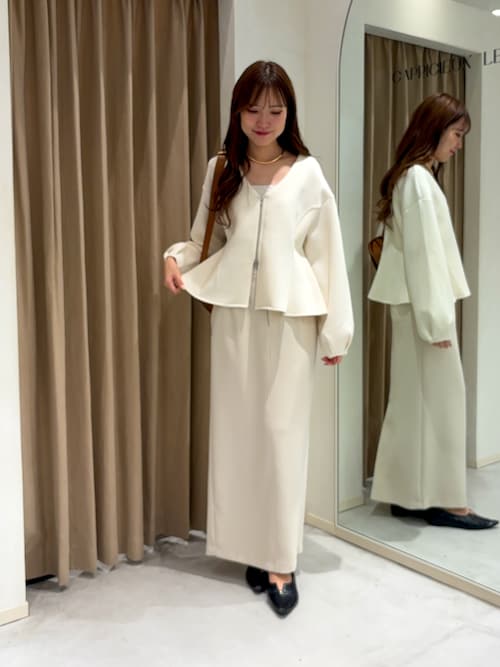 ペプラムジップカーディガン（カーディガン/ボレロ