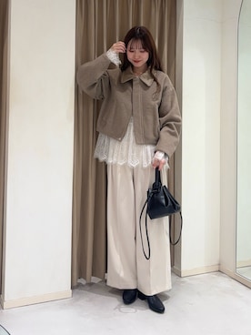 「アイテム（その他アウター）」を使った、yu _lemageさん（レディース・167cm）の冬コーディネート