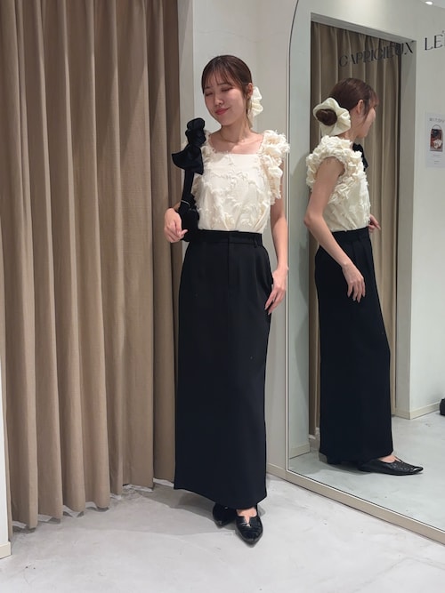 低身長サイズあり】マキシIラインスカート（スカート