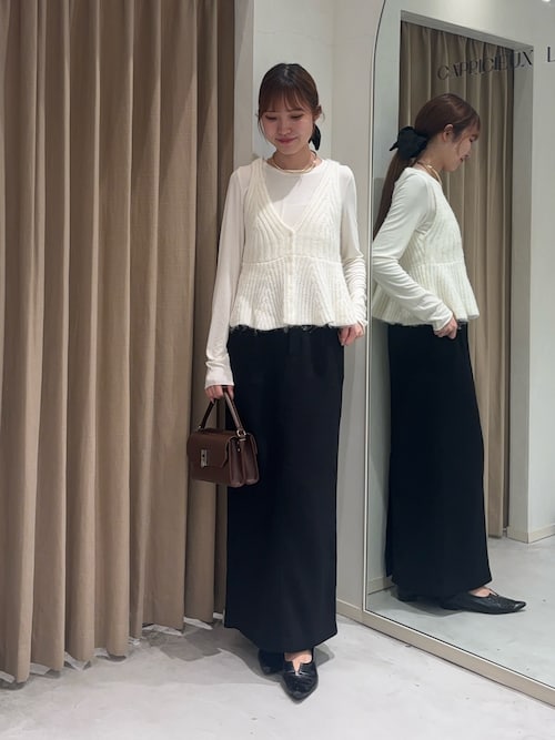 低身長サイズあり】マキシIラインスカート（スカート