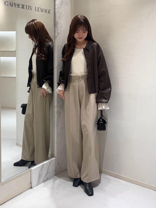 セール】【サイズ展開あり/軽量】バルーンレザージャケット（ブルゾン