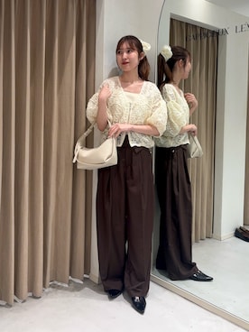 「アイテム（ジャケット/アウター、ホワイト系）」を使った、yu _lemageさん（レディース・167cm）の夏コーディネート