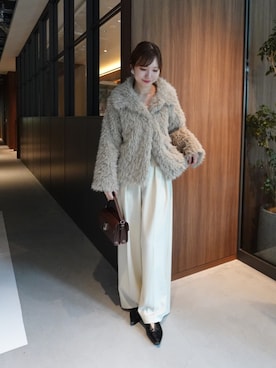 「アイテム（その他アウター）」を使った、yu _lemageさん（レディース・167cm）の秋コーディネート