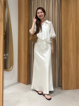 「CAPRICIEUX LE'MAGE（カプリシューレマージュ）のアイテム（スカート）」を使った、yu _lemageさん（レディース・167cm）の夏コーディネート