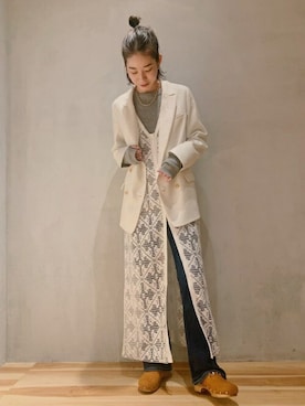 「plage（プラージュ）のアイテム（その他アウター）」を使った、Neneさん（レディース・164cm）の冬コーディネート