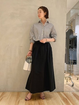 美品♪プラージュ minimal stripe シャツ　ストライプシ　ゆったり 美品♪プラージュ minimal stripe シャツストライプシゆったり