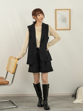 「SEU（エスイーユー）のアイテム」を使った、saisondepapillon_officialさん（レディース・163cm）の夏コーディネート