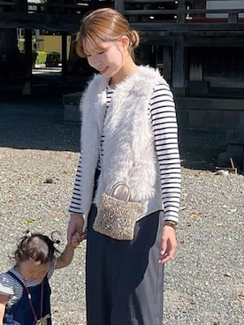「SEU（エスイーユー）のアイテム」を使った、saisondepapillon_officialさん（レディース・155cm）の秋コーディネート