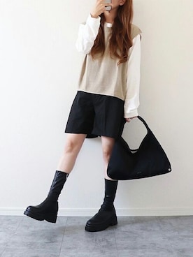 「SEU（エスイーユー）のアイテム」を使った、saisondepapillon_officialさん（レディース・163cm）の秋コーディネート