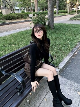 「SEU（エスイーユー）のアイテム」を使った、saisondepapillon_officialさん（レディース・154cm）の秋コーディネート