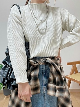 「SEU（エスイーユー）のアイテム」を使った、saisondepapillon_officialさん（レディース・155cm）の秋コーディネート