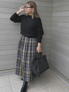 「SEU（エスイーユー）のアイテム」を使った、saisondepapillon_officialさん（レディース・159cm）の秋コーディネート