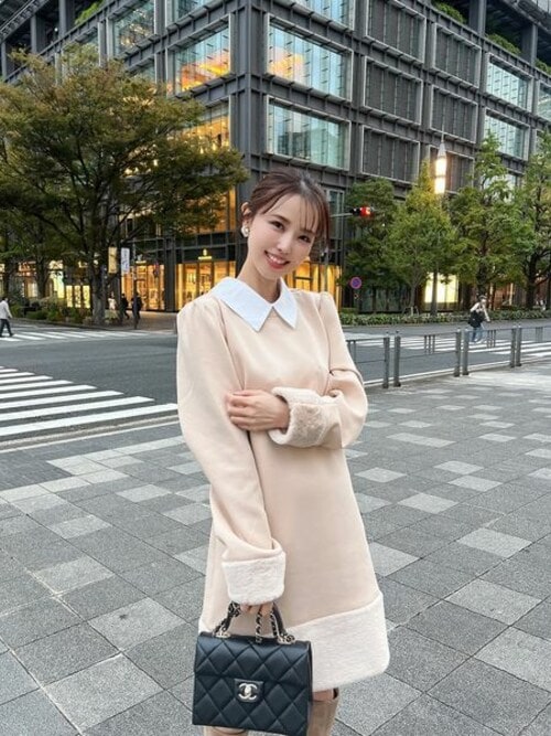 セール】2wayネックポンチ素材膝丈ワンピース（ワンピース）｜SAISON