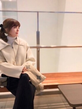 「アイテム（その他アウター）」を使った、saisondepapillon_officialさん（レディース・153cm）の冬コーディネート