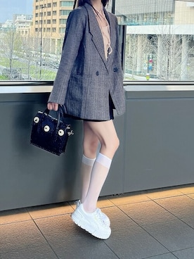 「SEU（エスイーユー）のアイテム（ジャケット/アウター）」を使った、saisondepapillon_officialさん（レディース・160cm）の春コーディネート