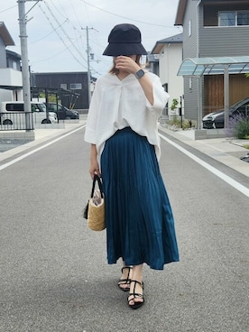 「SAISON DE PAPILLON（セゾンドパピヨン）のアイテム」を使った、saisondepapillon_officialさん（レディース・158cm）の夏コーディネート