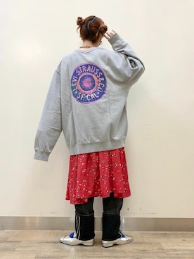 「Levi's（リーバイス）のアイテム（トップス）」を使った、Rightonさん（レディース・155cm）の秋コーディネート