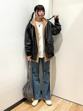 「BACK NUMBER（バックナンバー）のアイテム（ジャケット/アウター）」を使った、Rightonさん（レディース・160cm）の秋コーディネート