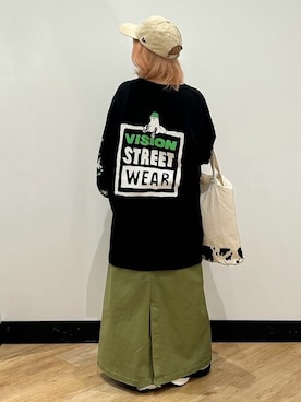 「Right-on（ライトオン）のアイテム（キャップ）」を使った、Rightonさん（レディース・145cm）の秋コーディネート