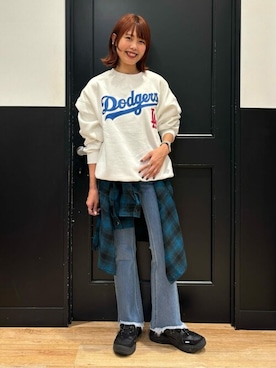 「Right-on（ライトオン）のアイテム（スウェット）」を使った、Rightonさん（レディース・164cm）の秋コーディネート