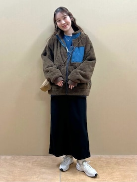 「Right-on（ライトオン）のアイテム（その他アウター）」を使った、Rightonさん（レディース・160cm）の冬コーディネート