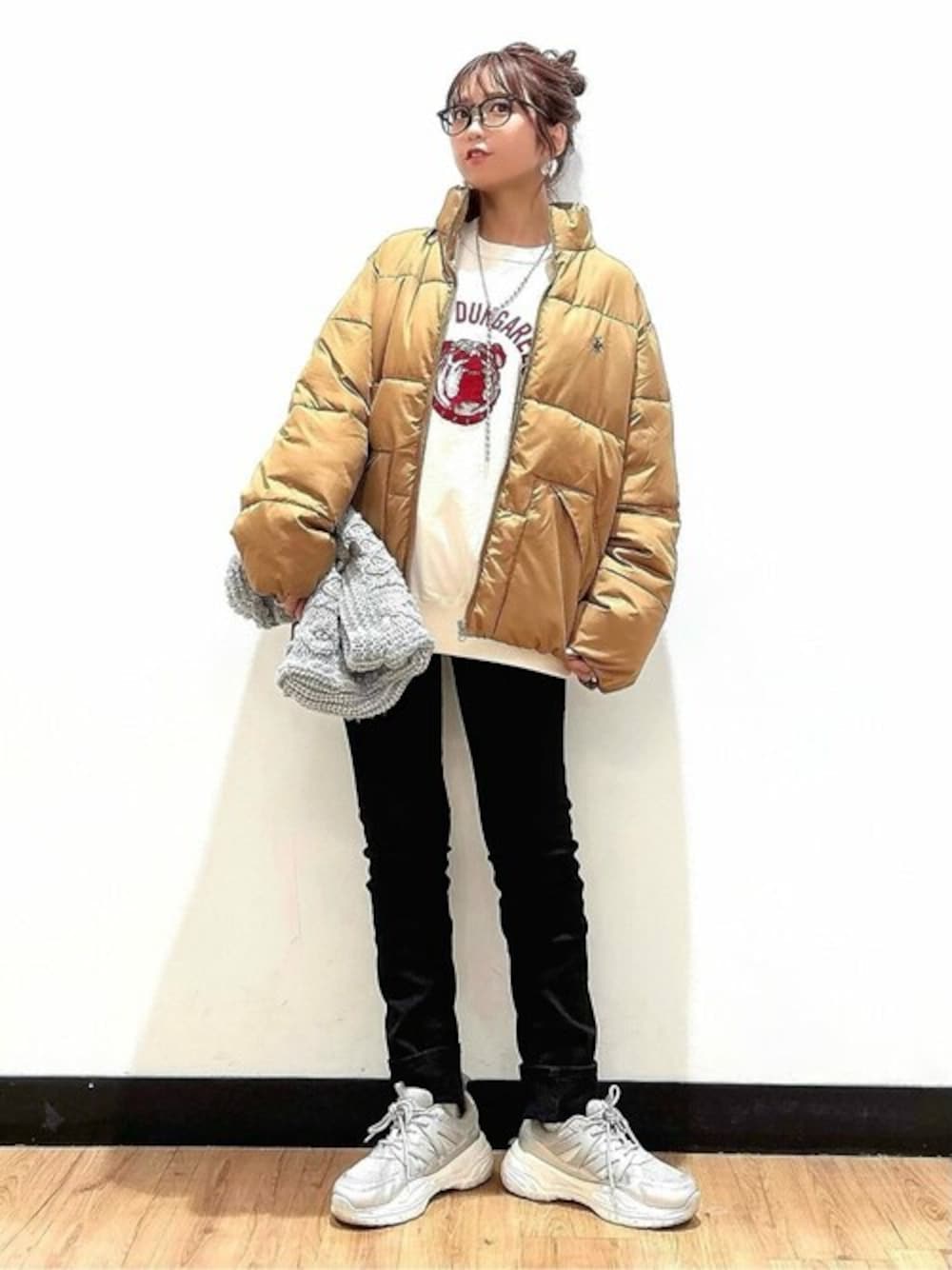 【希少】グッドイナフ×Lee/フロッキーロゴプリントスウェット/ドッグ/初期/L グッドイナフ GOODENOUGH スウェット LEE リー ドッグ 犬 グレー