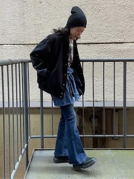 「BACK NUMBER（バックナンバー）のアイテム（ジャケット/アウター）」を使った、Rightonさん（レディース・159cm）の冬コーディネート