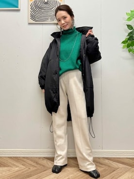 「Right-on（ライトオン）のアイテム（ジャケット/アウター）」を使った、Rightonさん（レディース・158cm）の冬コーディネート