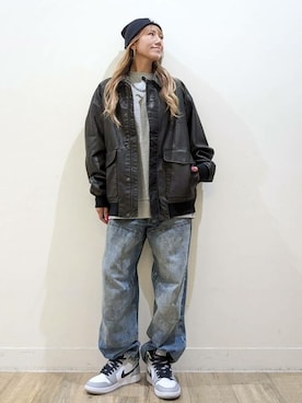 「CAMP7（キャンプセブン）のアイテム」を使った、Rightonさん（レディース・168cm）の冬コーディネート