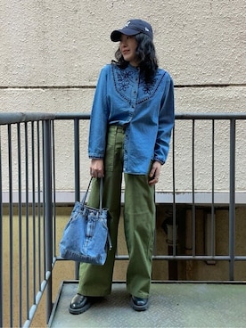 「SOMETHING（サムシング）のアイテム」を使った、Rightonさん（レディース・159cm）の冬コーディネート