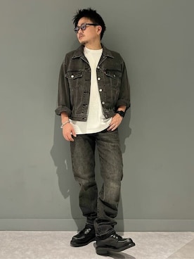 「Levi's（リーバイス）のアイテム（ジャケット/アウター）」を使った、Rightonさん（メンズ・172cm）の春コーディネート