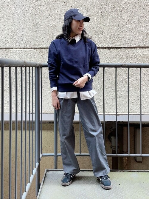 ライトオン 池袋店Rightonさんのスラックス「【SOMETHING】チノタックトラウザーパンツ(SOMETHING|サムシング)」を使ったコーディネート